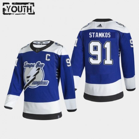 Tampa Bay Lightning Steven Stamkos 91 2020-21 Reverse Retro Authentic Shirt - Kinderen